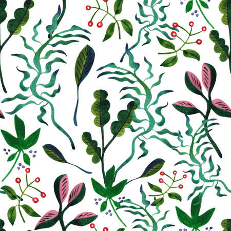 Seamless pattern of flowers, which are made in the styleの写真素材
