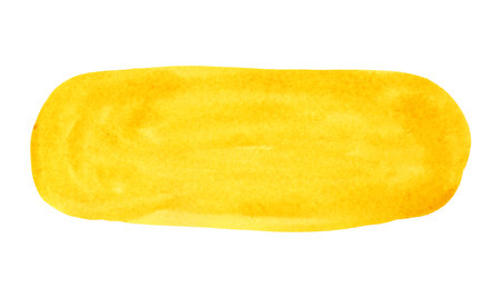 Abstract form in yellow, suitable as a separate element or background. Hand drawn on a white background.の写真素材