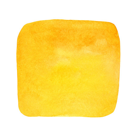 Abstract form in yellow, suitable as a separate element or background. Hand drawn on a white background.の写真素材