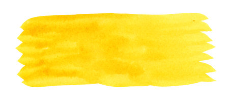 Abstract form in yellow, suitable as a separate element or background. Hand drawn on a white background.の写真素材
