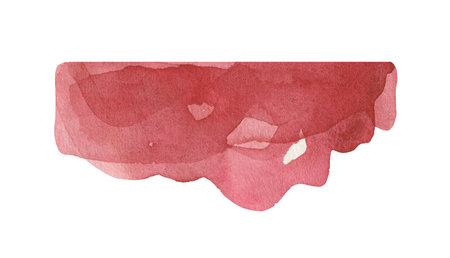 Beautiful watercolor pink brush stroke on a white background for different propose especially for events holiday like valentine's day or wedding ceremonyの写真素材