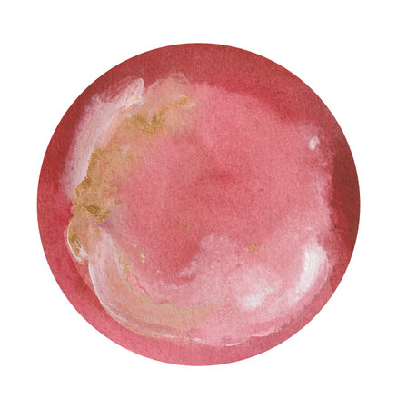 Watercolor abstract romantic background in the form of a circle for lettering and inscriptions, greetings. Hand-drawn on paper and then digitized. Suitable for wedding events, Valentine's dayの写真素材