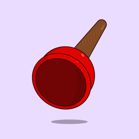 Plunger Vector Icon Illustration Construction clean Plunger iconのイラスト素材