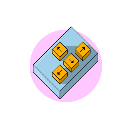 Keyboard Arrow Keys Illustration Vector Icon isometric arrow keys vector