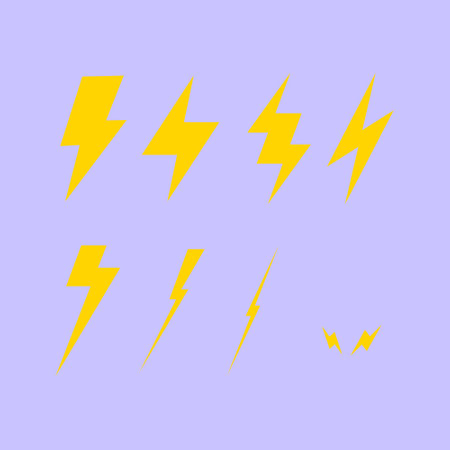 Lightening Thunderbolt Illustration Vector Icon Electric Spark Vector