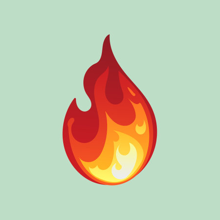 Hot Fire Vector Illustration Icon Blazing Fire Iconのイラスト素材