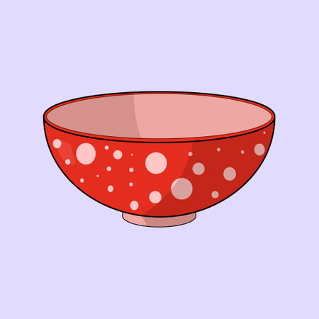 Meal Soup Bowl Illustration Vector Icon Kitchen Bowl Pot Vectorのイラスト素材