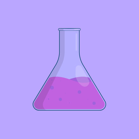 Chemistry Conical Flask Illustration Chemical conical flask