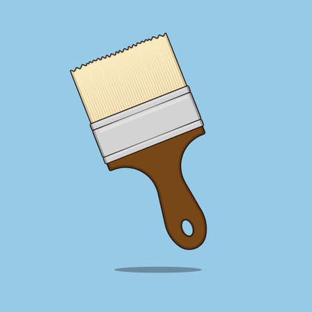 Paint Brush vector illustration icon Artist Paint Colorのイラスト素材