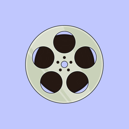 Cinema Movie Reel Vector Illustration Reel Picture Vector Iconのイラスト素材