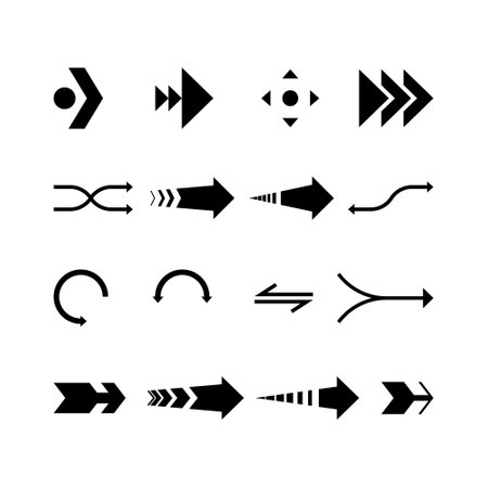 Random Arrow Vector Illustration Iconのイラスト素材