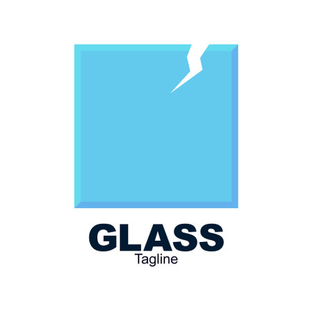 Glass Logo Vector Illustration Icon Glass Window company logo iconのイラスト素材