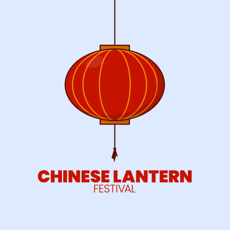 Chinese Lantern Festival Vector Icon Illustration Chinese Festival Vectorのイラスト素材