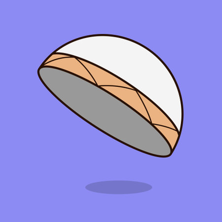 Islamic Prayer Cap Vector Illustration Icon Muslims Prayer Cap Icon Muslims Namaz ki Topi Vectorのイラスト素材