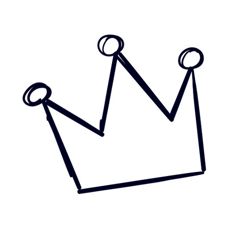 crown icon over white background, line and fill style, vector illustrationのイラスト素材