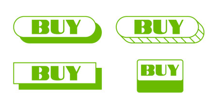 Buy Sell Shopping Vector Icon. buy sell buttons banner icon. shopping button vectorのイラスト素材