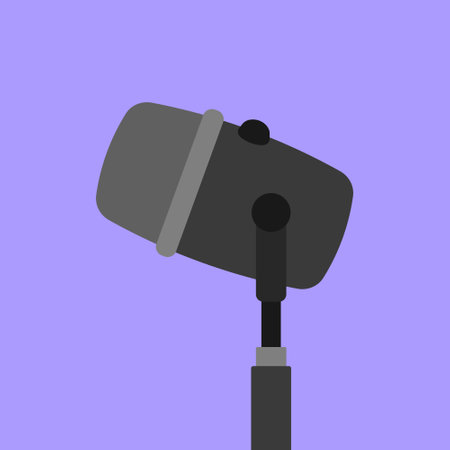 Professional Podcast Mic Illustration Vector. Podcast Mic Icon Vector. Professional Mic icons vectorのイラスト素材