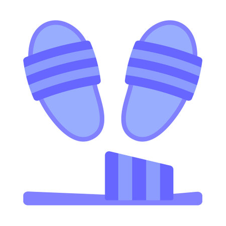 Sleeping Slippers Icon. Flat Color Design. Vector Illustration.のイラスト素材