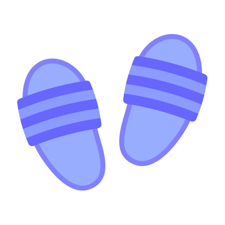 Pair of slippers flat icon. Flip flops, vector illustrationのイラスト素材