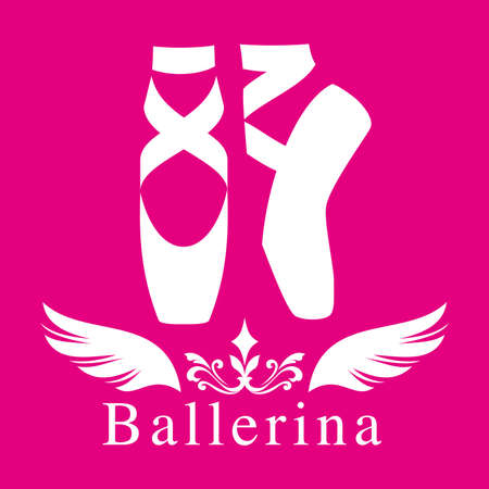 Illustration of toe shoes. Ballerina's image...のイラスト素材