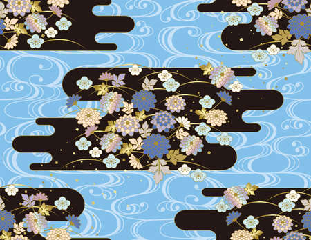 The Japanese pattern. Seamless.のイラスト素材
