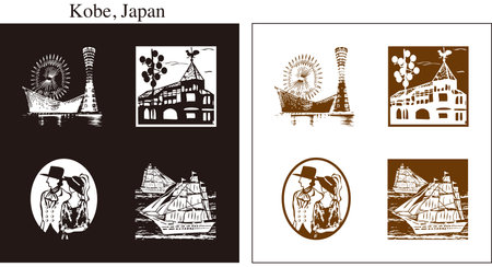 Illustration of the icon set.のイラスト素材