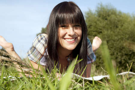 freetime in fieldの写真素材