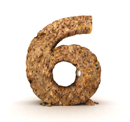 3d stone number isolatedの写真素材
