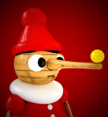 wooden puppetの写真素材