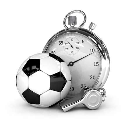 Soccer concept Chronometer isolated 3d rendered の写真素材