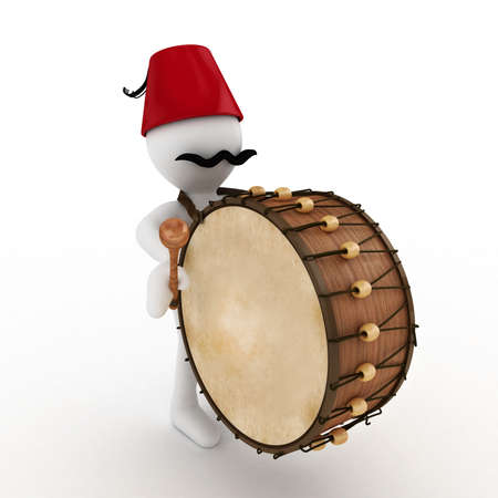 3D Ramadan drummer isolated の写真素材