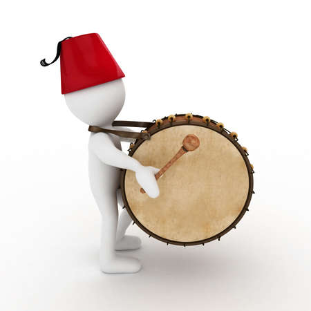 3D Ramadan drummer isolated の写真素材