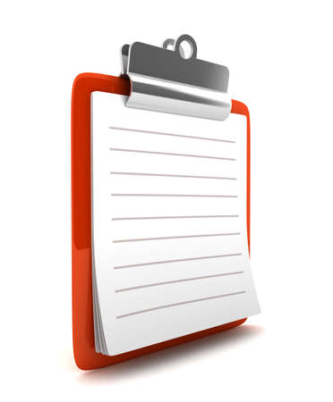 3D Clipboard isolatedの写真素材