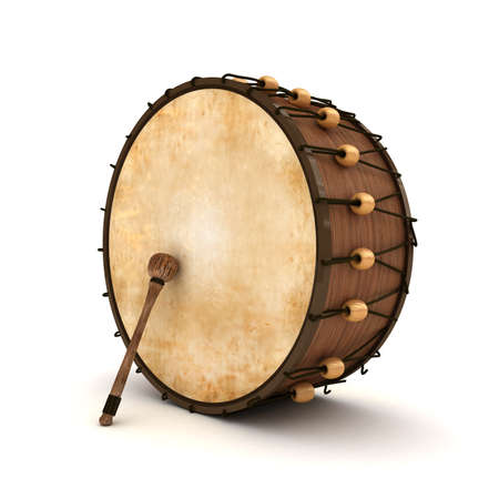 Ramadan drum 3D Rendered Isolatedの写真素材