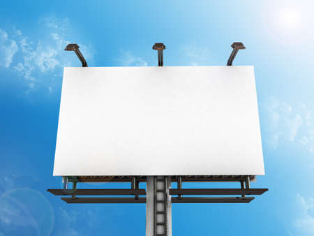 High res. blank big billboard-isolated-3d renderedの写真素材