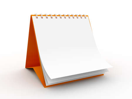 High Res. 3D Blank Calendar isolated の写真素材