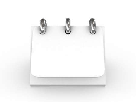 High Res. 3D Blank Calendar isolated の写真素材