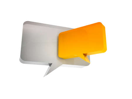 isolated chat box の写真素材