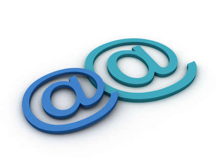 Email symbol 3d rendered imageの写真素材