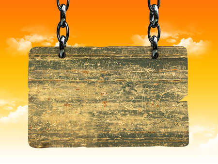 3d wooden sign board-isolatedの写真素材