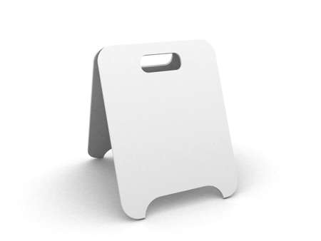 high res. 3d blank information board isolated 