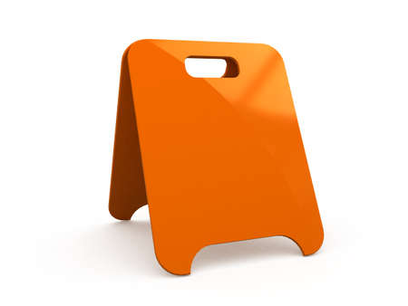 high res. 3d blank information board isolated の写真素材