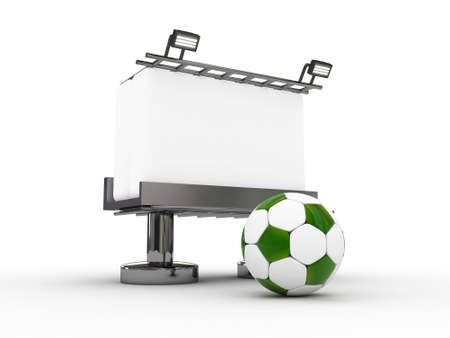 3d soccer board isolatedの写真素材