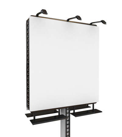 High res. blank big billboard with isolated-3d rendered の写真素材