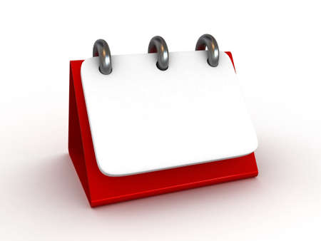 High Res. 3D Blank Desktop Calendar isolated の写真素材
