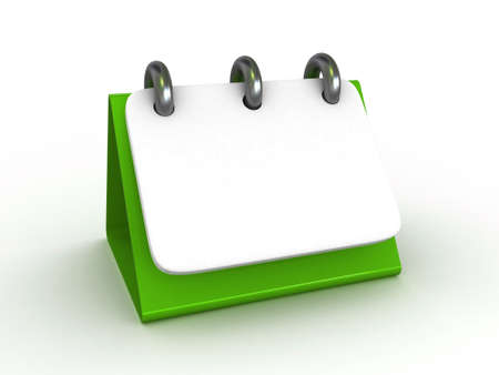 High Res. 3D Blank Desktop Calendar isolated の写真素材