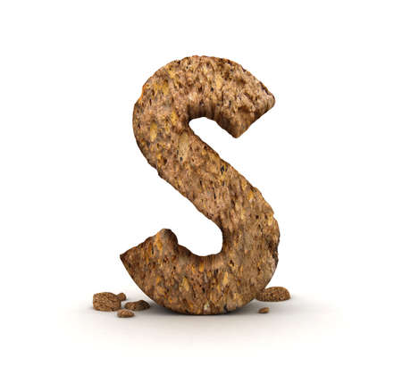3D Letter of Stone Alphabet Isolated  の写真素材