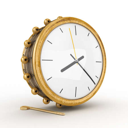 Ramadan drum clock 3D Rendered Isolated の写真素材