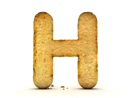 Toast Alphabet 3d isolatedの写真素材