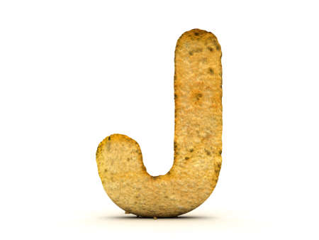 Toast Alphabet 3d isolatedの写真素材